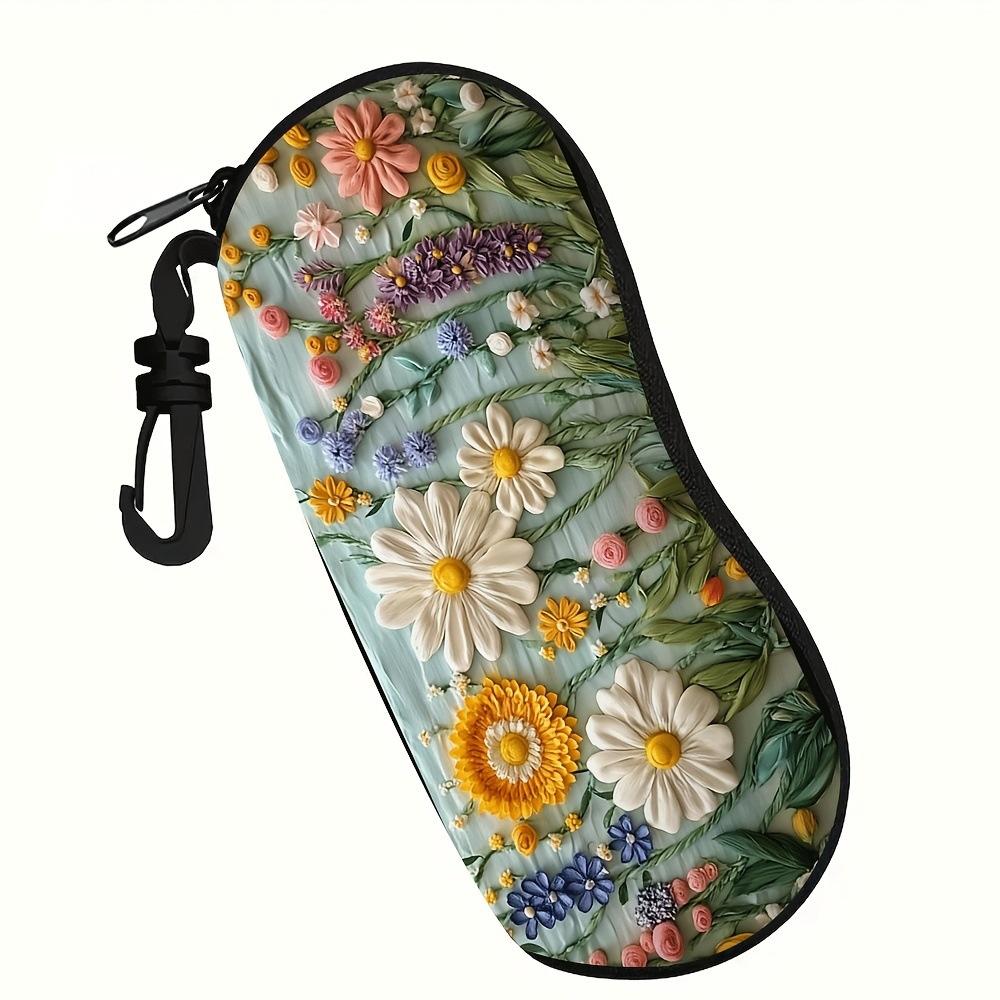 

Carabiner Glasses Bag Shockproof Shockproof Sunglasses Pouch Mandala Glasses Case Water Resistant Soft Lined Eyeglass Holder
