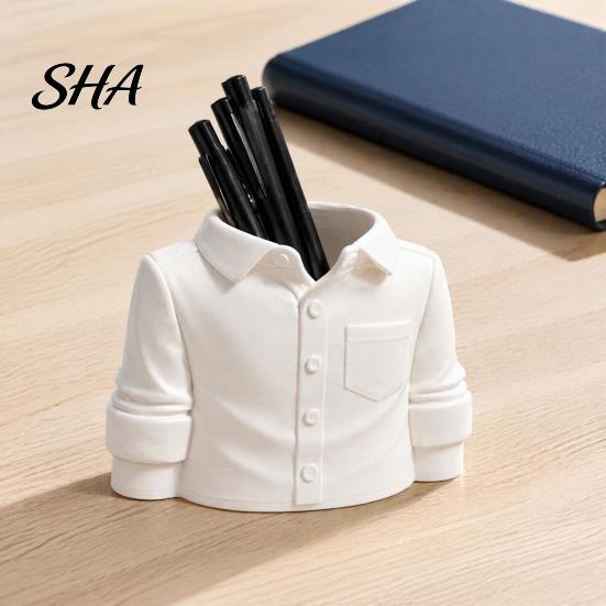 Small Stationery Holder for Desk 3D Printed Shirt Shape Pen Holder, Novelty Organizer, Shaped Pencil Cup Decorative Large Capacity Container