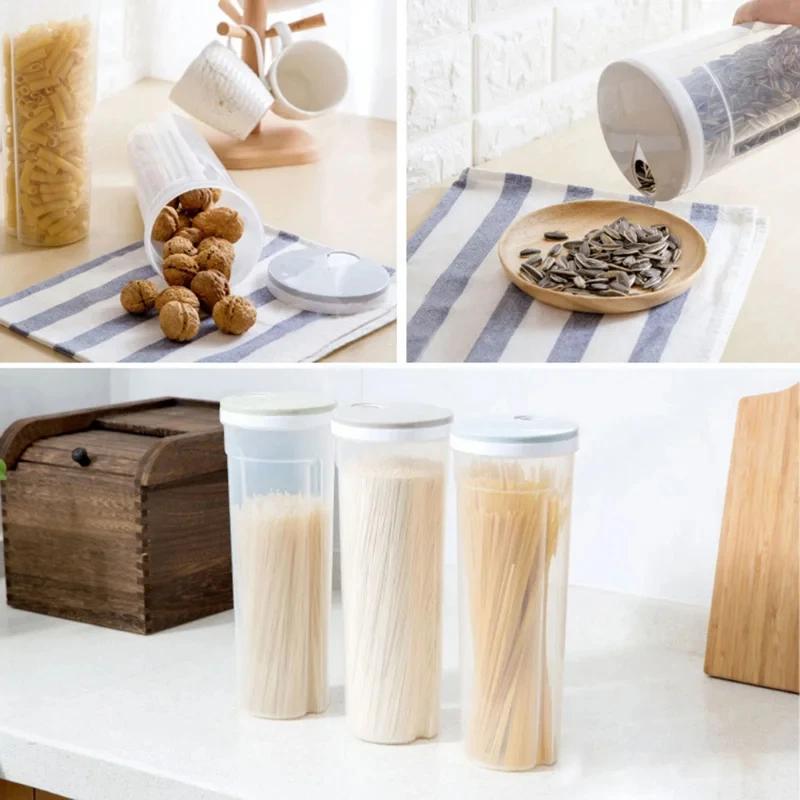 1pcs Noodles Sealed Can Wheat Pasta Plastics Organizer Airtight Sealed Containers Divided Can Storage Boxs Kitchen Accessories
