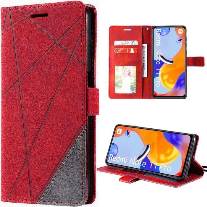 Case - Xiaomi - Redmi Note 11 Pro/Note 12 Pro - Red - Shockproof - PU Leather