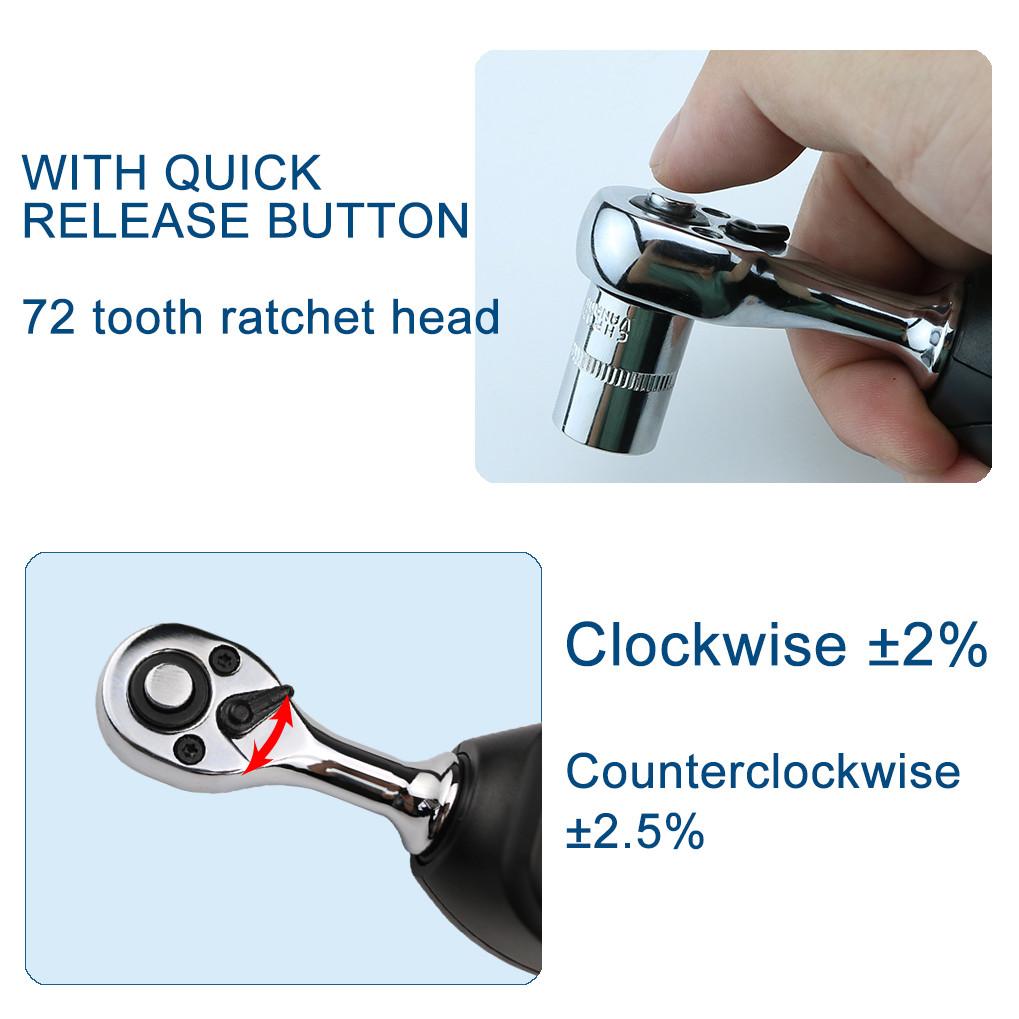 Mini Digital Display Torque Wrench 1/4" 3/8" Professional Adjustable Bike Car Repair Torque Wrench Hand Tools