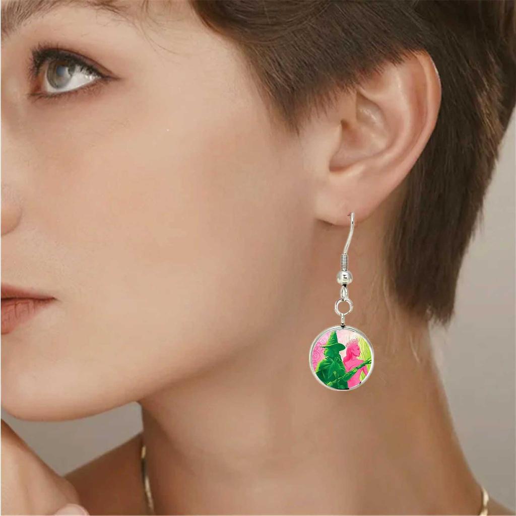Anime Cartoon Metal Earrings, TV Movies Gifts For Women, Men