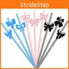 Bow Decor Creative Disposable Straw Birthday Party Scene Props Decoration