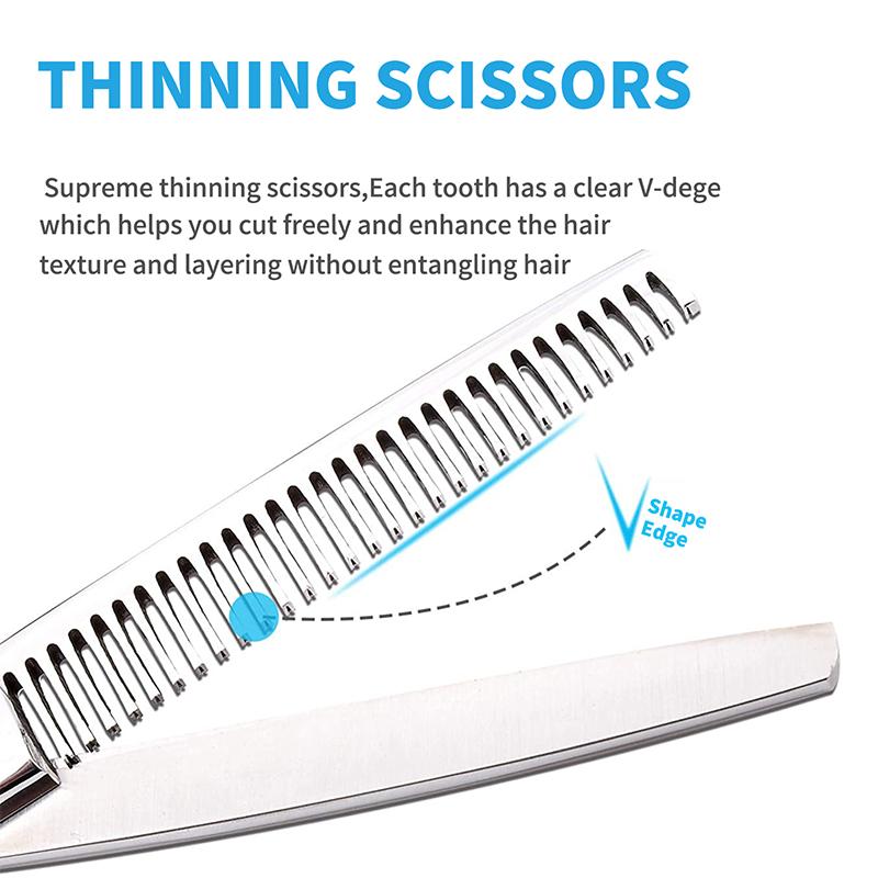 SANGELAR 6-Zoll-Top-Haarscheren-Set mit drehbarem Griff, professionelles Friseur- und Friseur-Set, professionelles Friseur- und Friseurscheren-Set