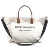 Excellent Tote Bag Rive Gauche Maxi 2WAY Beige Brown 685543 Used