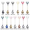 Tableware Stirring Spoon Christmas Deer Head Christmas Spoons Xmas Antlers Tea Scoop Coffee Scoops