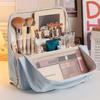 Women's Large Capacity Portable Cosmetic & Skincare Bag with Brush Holder