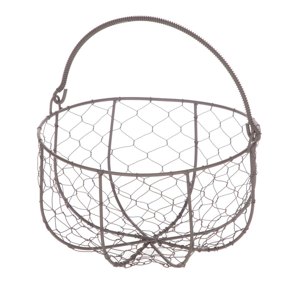 

Brown Chicken Wire Storage Basket with Moveable Handle Open Design Organizer Bathroom Craft Supplies Home Decor 4.5H x 8.375D United States