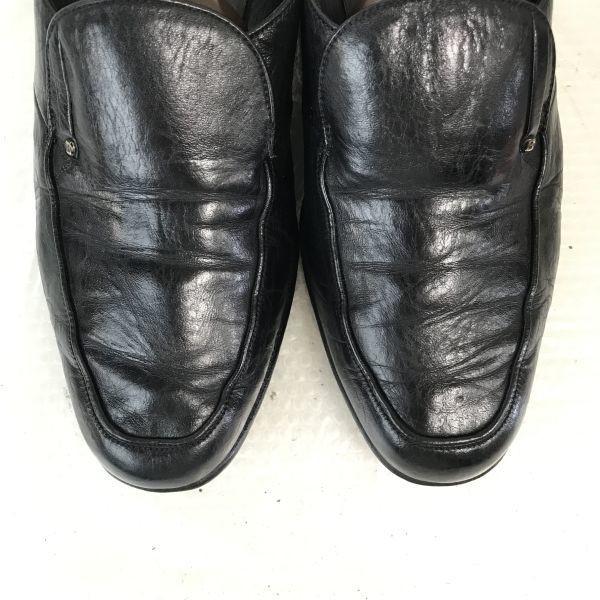 Bally Of Switzerland Leather Loafers Moccasin Size 6.5E 24.5-25.0cm Black Swiss Made Business Dress Shoes(USED)