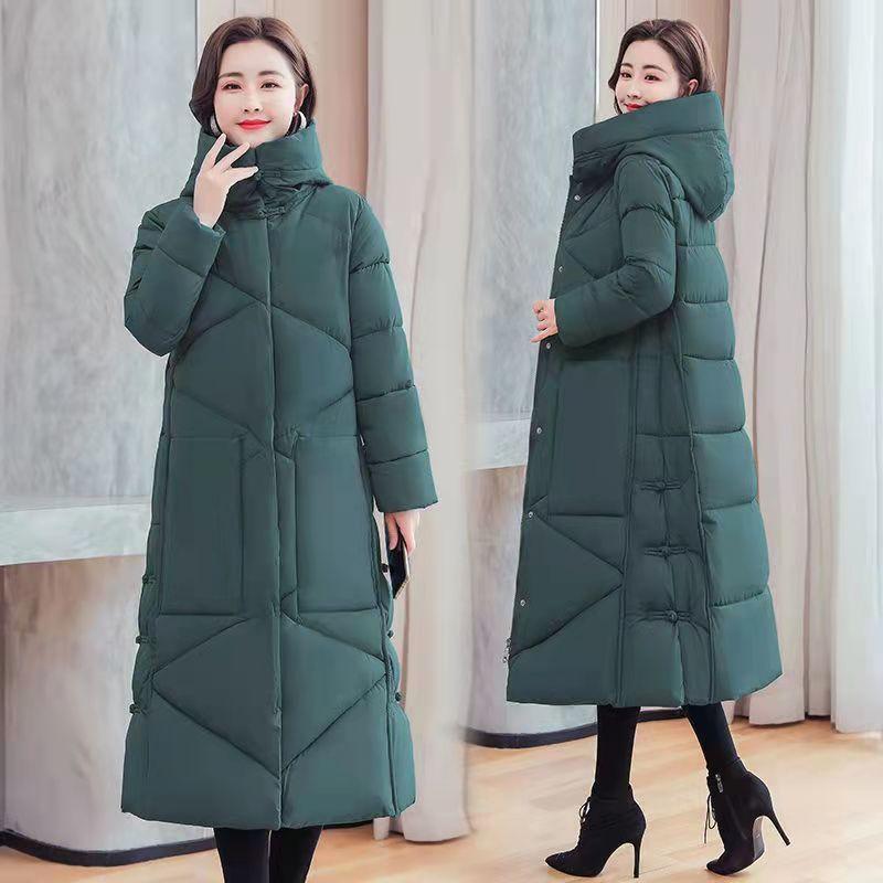 Cotton-padded Women's Literary and Artistic Retro Loose Large Size Ethnic Style Long Thick Coat