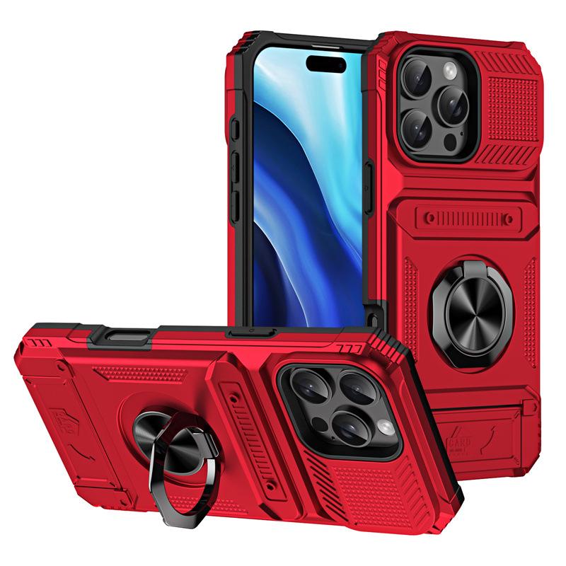 Bracket Card Slot iPhone 17 Pro Max Case, Compatible with Apple 17/16, Drop-Proof Design, Ideal for Cross-Border and Foreign Trade.