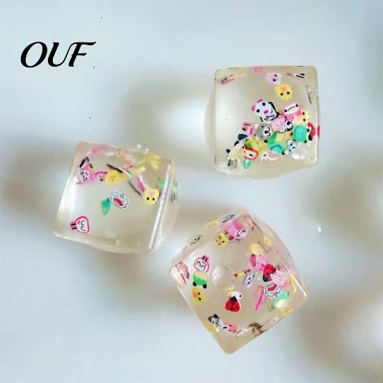 Relaxing Cube Toys Clear Stress Sensory Toy, Anxiety Relief Ice Squeeze Handheld Relievers Christmas Animal Fruit Sequins Filled Toy Portable
