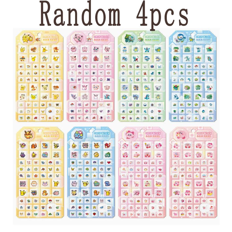 Pokmon 3D Cube  Stickers Pikachu Fat Ding Cute Cartoon Account Stickers Children'S Diy Decorative Stickers