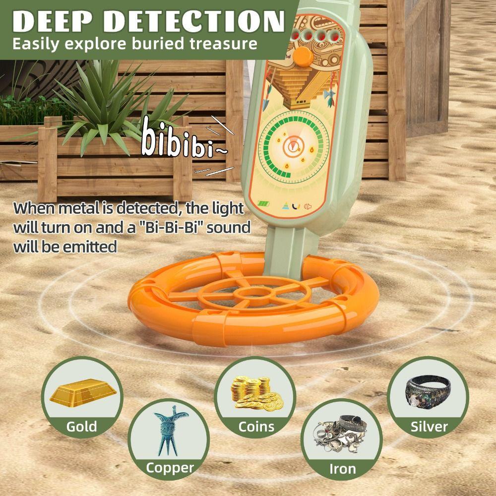 Audio Alarm Metal Detector Waterproof Outdoor Science Toy Interactive Kids Explorer Toy For Kids