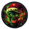 1pc Christmas Skull Horror Themed Tire Cover Wheel Cover, Trendy Universal Wheel Cover Tire Cover Wheel Protection Cover, Suitab