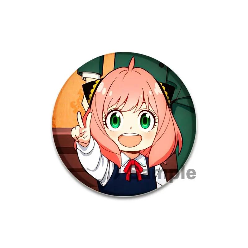 32/44/58mm SPY X FAMILY Enamel Pin Cute Anime Brooches Anya Forger Cute Head Lapel Pins Cartoon Badge Backpack Hat Jewelry Accessories Gift
