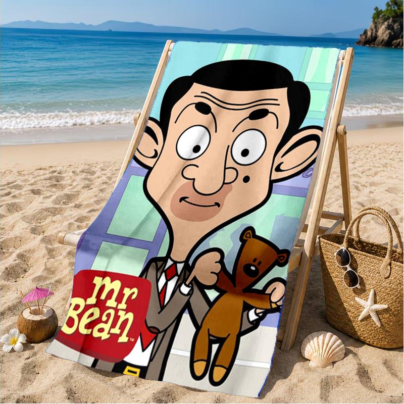 Herr. Bean's Abenteuer Strandtuch, Mikrofaser Strandtuch, Perfekt für Pool, Strand, Reisen, Heimdekoration Strandparty Fan Geschenke