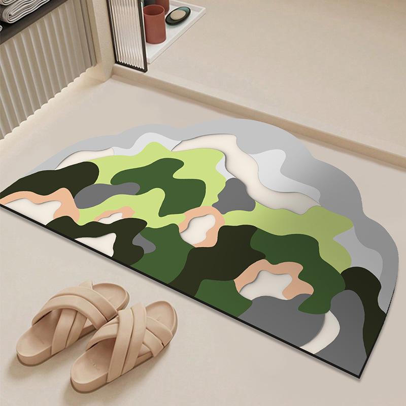 

Moss Wind Dry Bathroom Absorbent Mat Нескользящий и противообрастающий коврик для ванной комнаты Коврик для ванной комнаты для дома и спальни 40x64cm