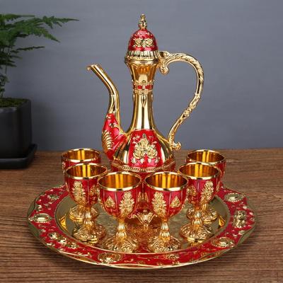 And Tea Pot Set, Metal Teapot , Carafe Decanter for Home Table Decor, Wedding Gift