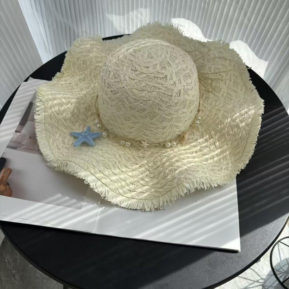 Wide Brim Straw Sun Hat Packable Beach Sun Hat New Wide Brim Sun Hat  Summer B