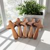 5Pcs Wooden Holding Cross Colleague Comfort Small Decoration Family Religious Person Hand Held Prayer Cross Pinewood Wood Cross