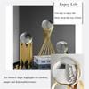 Clear Crystal Ball With Gold Art Decor Stand Light Luxury Sphere For Photography Ornaments Bookcase Wedding And Party