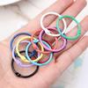 5/10pcs 30mm Colorful Metal Alloy Card Ring Key Binder Jump Ring DIY O Shape Keychain Keyring for Jewelry Making DIY Accessories