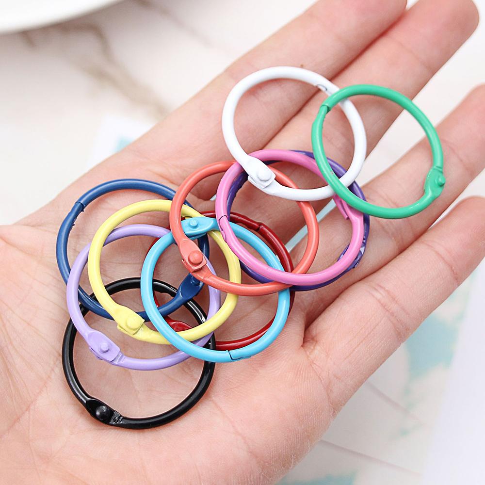 5/10pcs 30mm Colorful Metal Alloy Card Ring Key Binder Jump Ring DIY O Shape Keychain Keyring for Jewelry Making DIY Accessories