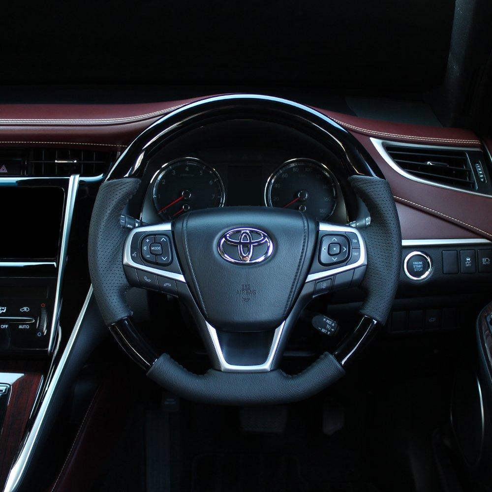 REAL Steering Wheel Original Series Piano Black [Harrier (60 Series)] R80-PBW-BK-REAL