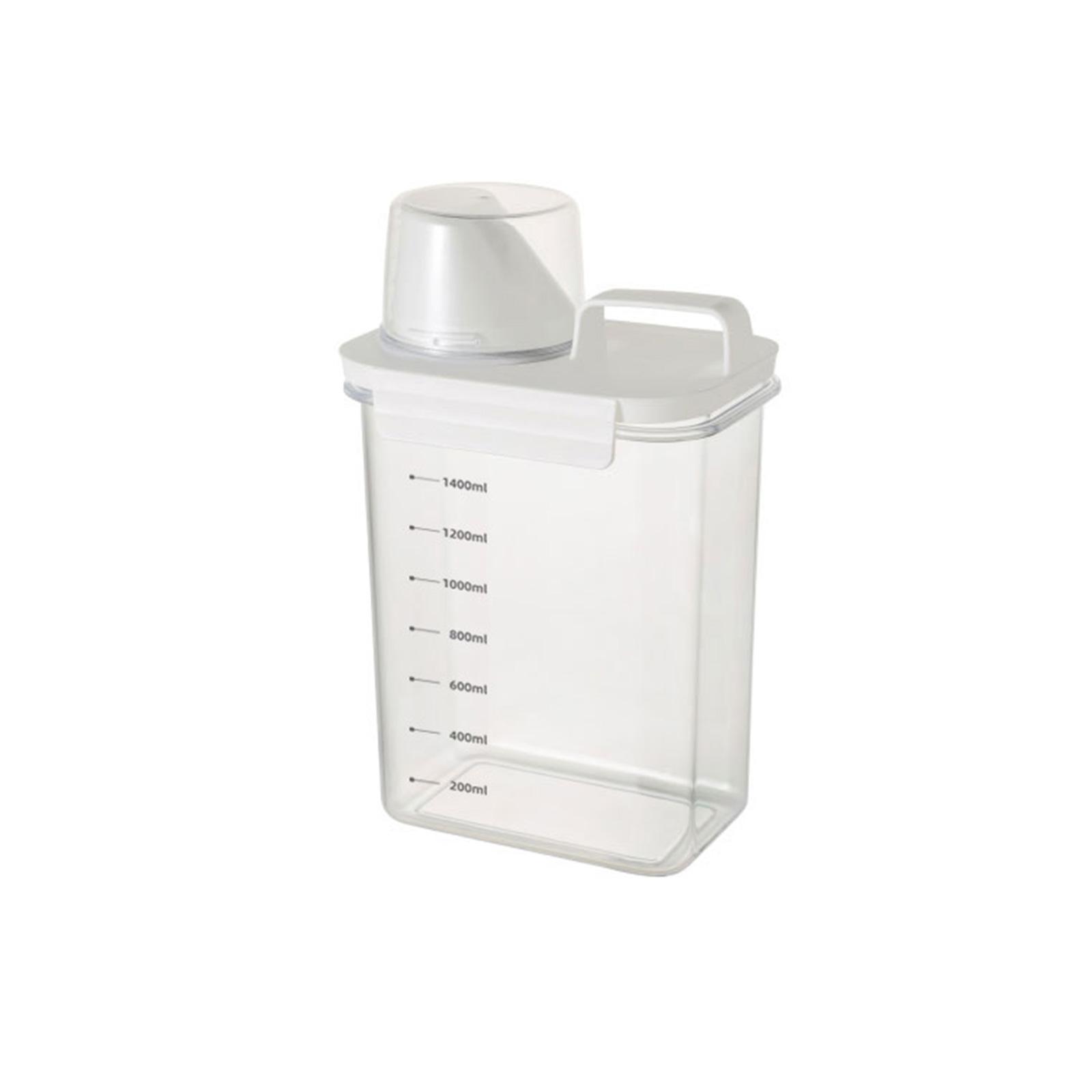 

Easy to Use Laundry Detergent Container Versatile Measuring Cup Storage Canister Practical Food Storage Sealed Container B