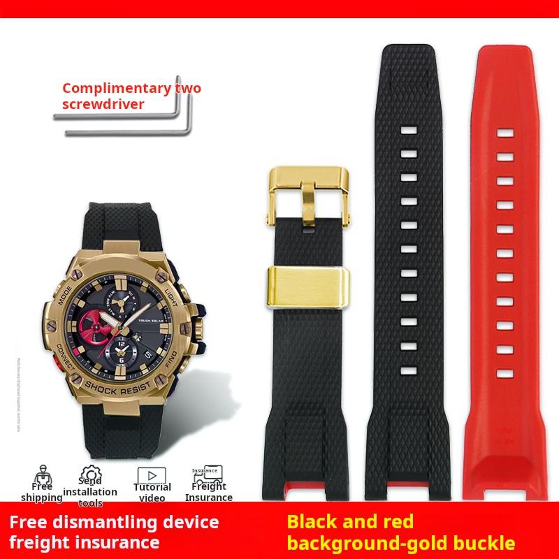 High quality Silicone Watch Strap for Casio G-Shock GST-W120L S130L S310 B100 GST-W100G Men Rubber Wristband watchband Bracelet