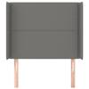 VidaXL Headboard with Ears Dark Grey 83x16x118-128 Cm Fabric3119415