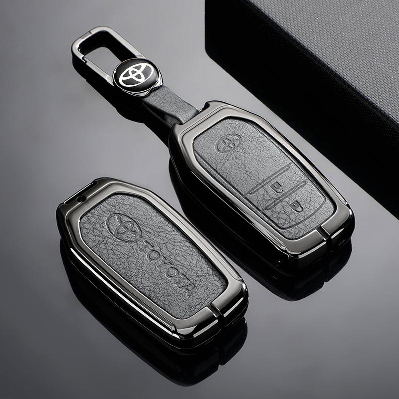 Car Remote Key Case Cover Bag For Toyota Corolla Cross Yaris Sienna Venza Harrier Hilux Land Cruiser Alphard Keyring Accessories