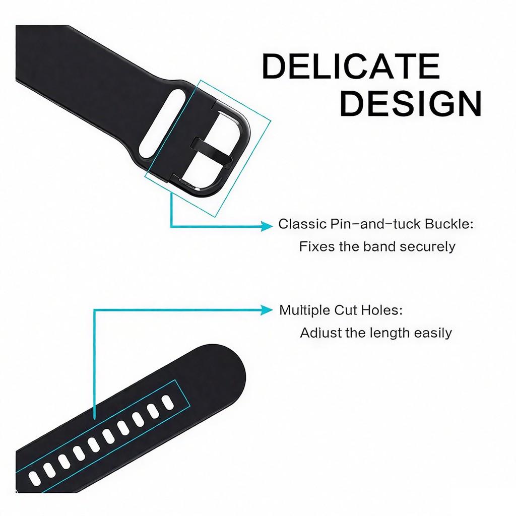 For Amazfit Active Silicone Sports Watch Strap with Colorful Buckle Max Smart Watch Band Replacement Accessory