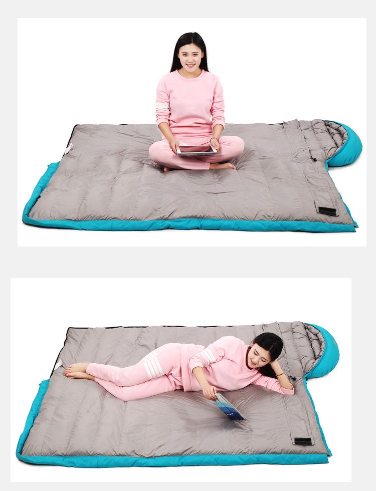 Ultralight White Duck Down Sleeping Bag for Outdoor Camping