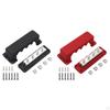 Bus Bar Power Distribution Block with Cover 3/8" 4 Stud for Automotive And Marine Use
