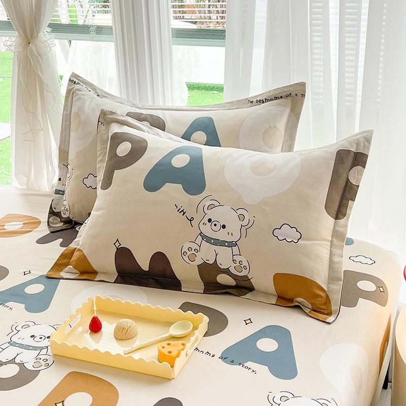 Cotton Pillowcases: Pure Cotton, Simple Style for Home, Dorms, Single & Double Rooms (Single/Pair)