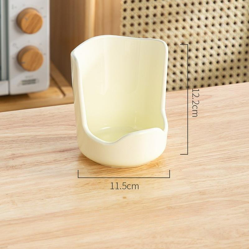Household Ceramic Kitchen Pot Lid Rack Countertop Soup Rice Spoon Rack Shelf Storage Countertop Spoon Rice Spoon Rack