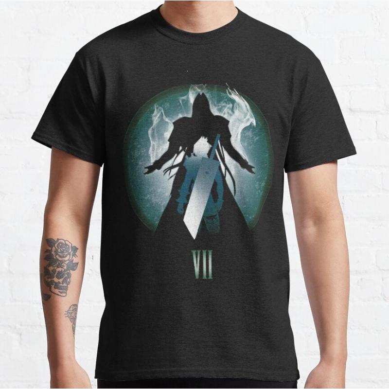 Final Battle Final Fantasy Gift t shirt for RPG gamer 100 cotton printed tee Mens Short Sleeve Graphic Clothes All size tops S