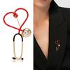 Mode Kreative Persönlichkeit Arzt Stethoskop Brosche Einfache Kleidung Zubehör Strickjacke Jacke Anti-Licht Corsage