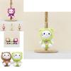 Adorable Plush Kawaii Cat Keychain Soft Toy For Cute Bag Accessories In Brown Pink Green