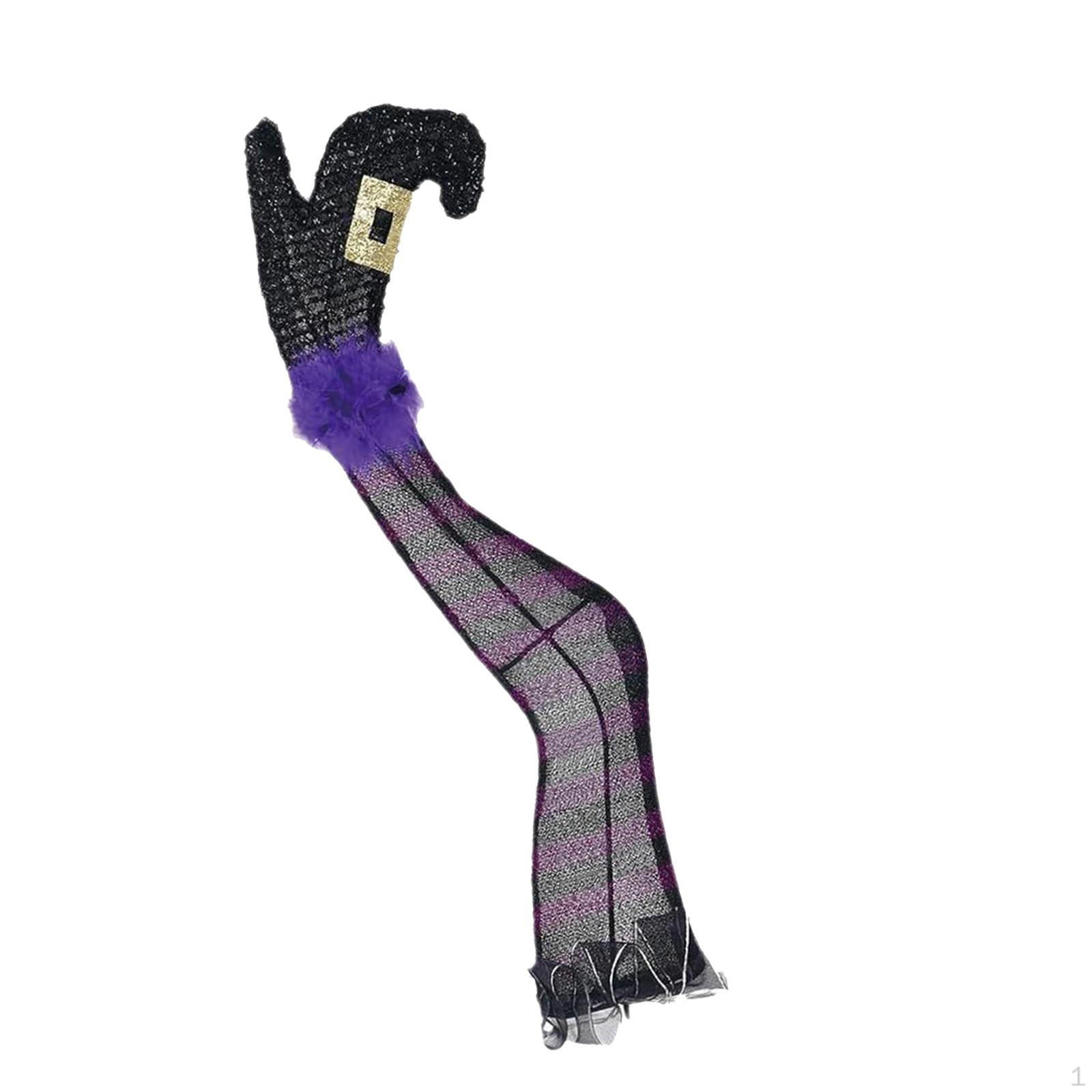 

Хэллоуин Освещенная Ведьмина Нога Садовое Украшение Забавный Уличный Декор Кол с