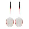 2PCS Badminton Rackets Alloyed Carbon Steel Integrated Badminton Racquet Set for Outdoor Sports Amateur
