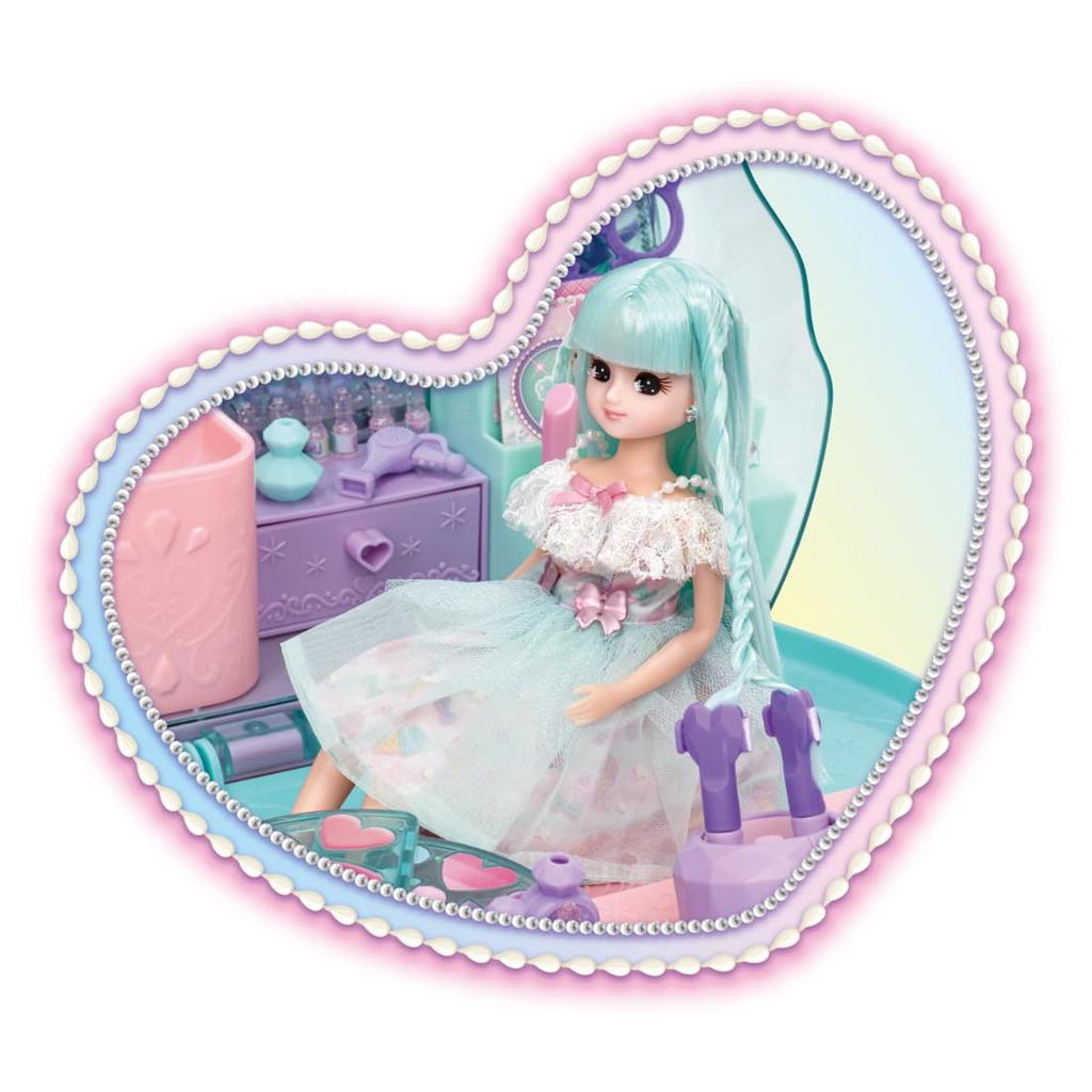 TAKARA TOMY Plastic Licca-chan Gelato Hair & Makeup Bag, Dress-Up Pretend Play Toy for Girls Ages 3 and Up
