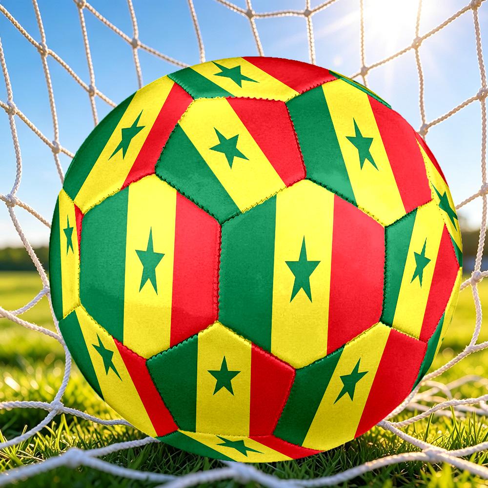 1pc 2026 Classic Flag Soccer Ball Size 5, Machine-stitched, Suitable for Practice Matches/tournament Training Sports, Lightweight and Durable. C7017