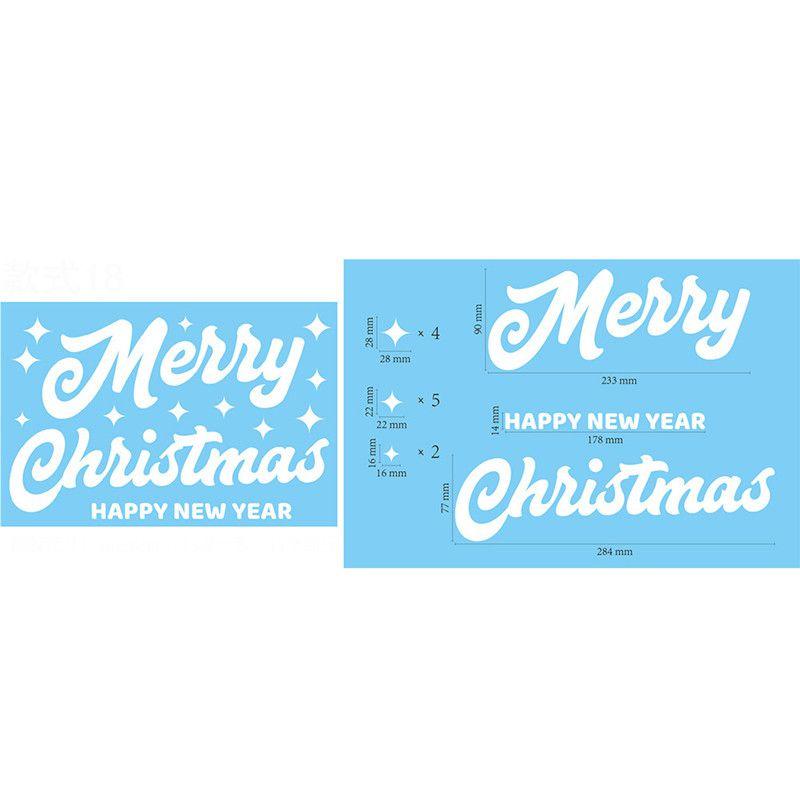 Window Merry Christmas Glass Stickers Decal New Year Kids Home Decoration Room