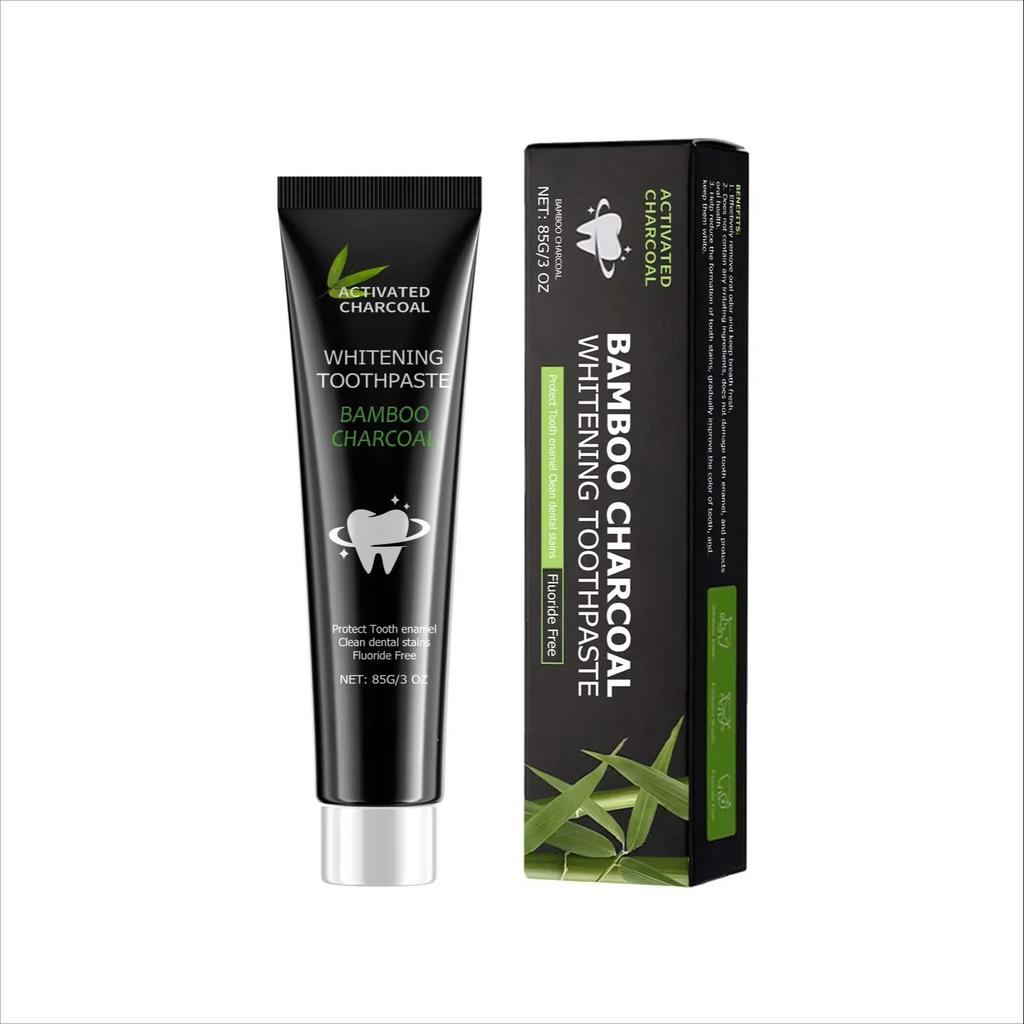 Dentifrice Blanchissant Adsorbe la Mauvaise Haleine Élimine les Dents Jaunes Nettoyage Profond Fort Tache Dentaire Soin Buccal Dentifrice Charbon de Bambou