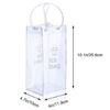 3PCs Portable Clear PVC Coolers Sleeves for Bottles Waterproof Ice Wine Bag with Handle Perfect for Travel and Gifting
