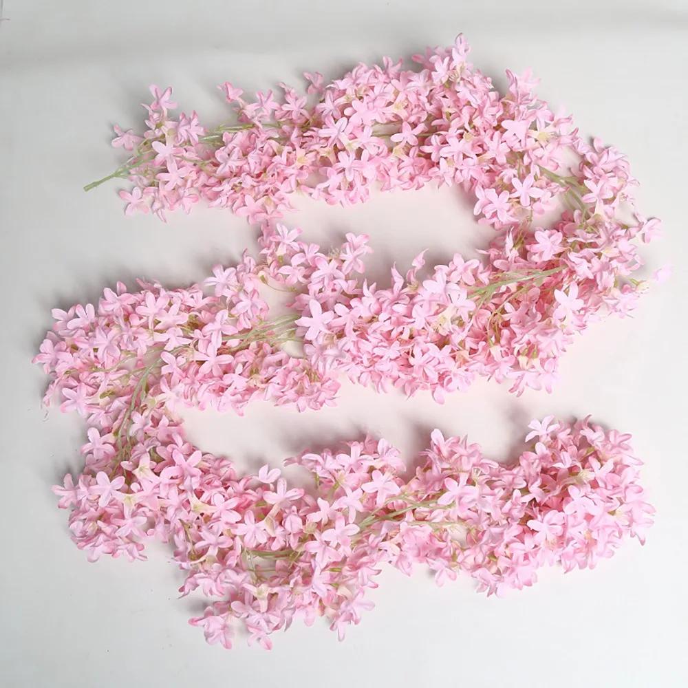 Multicolor Lilac Artificial Flower Flower Wreath DIY Simulation Flower Vine Photo Props Ornament Faux Flower Party Supplies