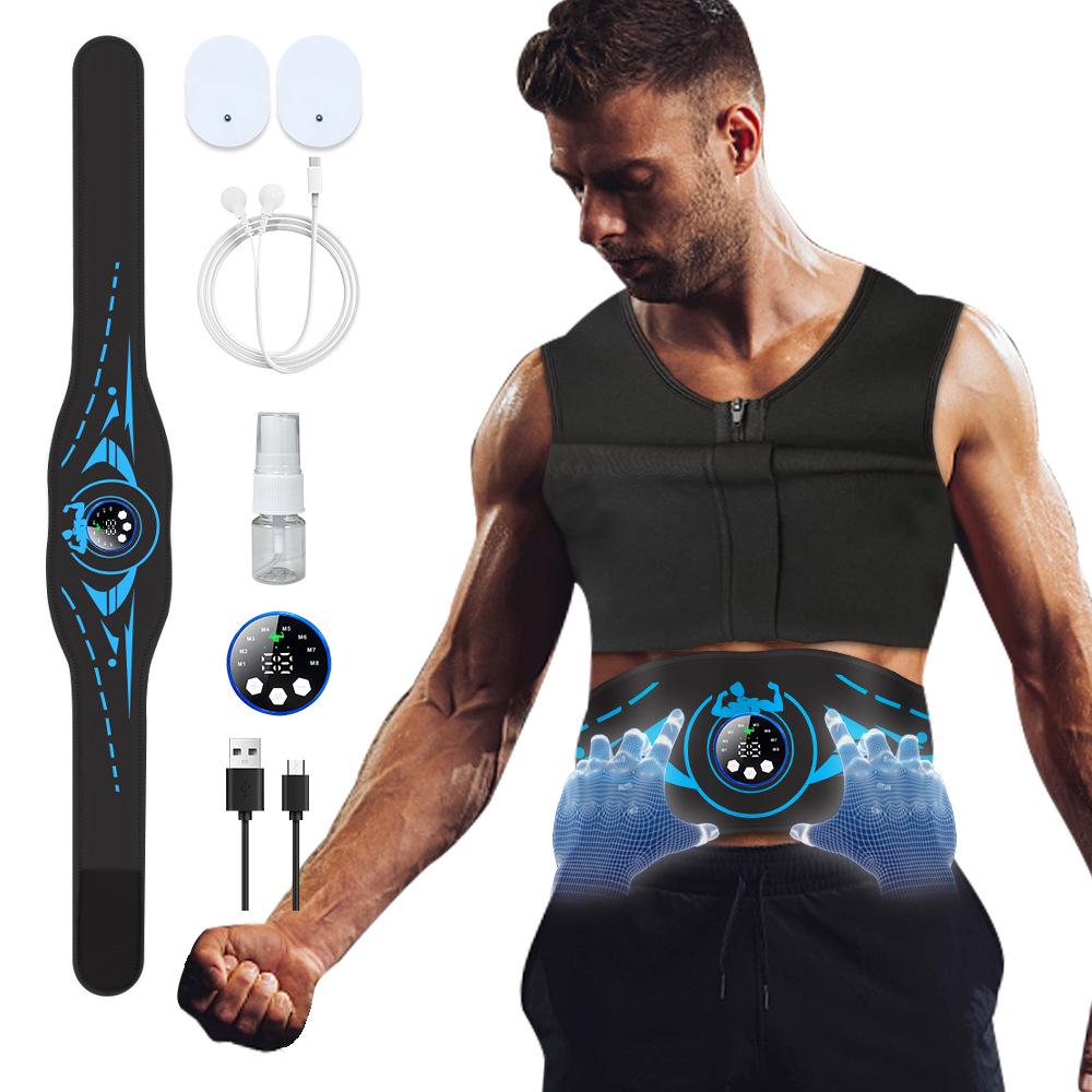 Smart Fitness Massage Belt with Charging Display: Advanced Abdominal Muscle Trainer and Waist Massager